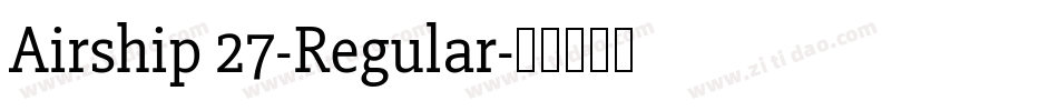 Airship 27-Regular字体转换
